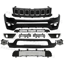 Front Bumper Complete Grill Upper For Jeep Compass 2017 2018 2019 2020 2021