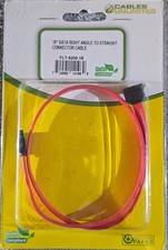 18 inch SATA Right Angle to Straight Connector Cable