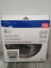 GOOD COOK Stainless Steel Decorative Burner Covers for Electric Stovetops 4PK