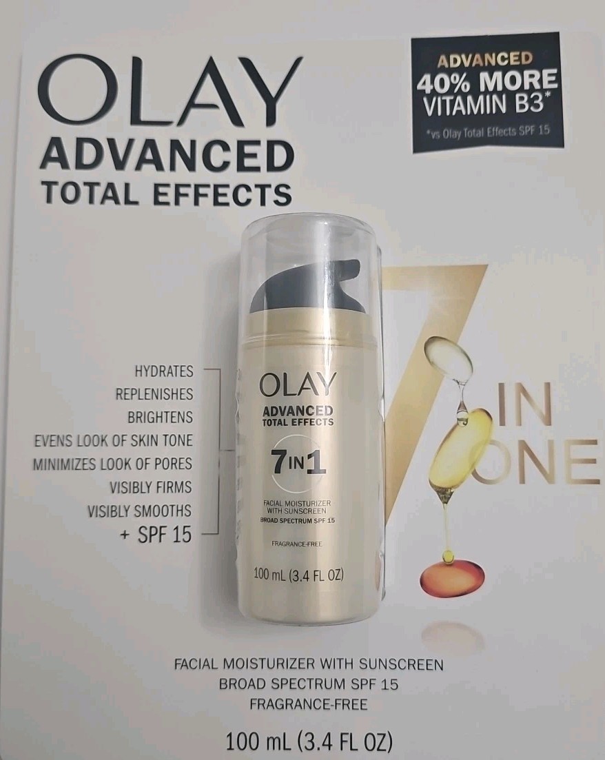 Olay Advanced Total Effects SPF15 Facial Moisturizer, 3.4 fl oz