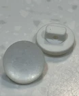 Pearlised Domed Matte Finish Ivory Shank Buttons 11mm (18L) Pack Sizes