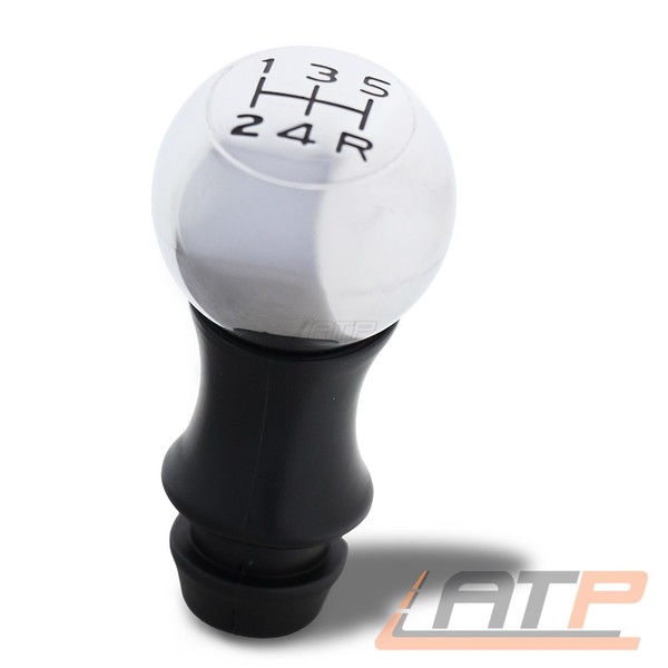 Schalthebelknauf 5-GANG Chrom Schwarz FÜR Peugeot 206 207 307 308 406 607 807-image