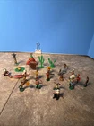 Vintage 1960s Marx Miniature Fort Apache Indians And Accessories!