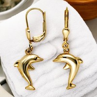 Boutons Delfin 333 Gold Gelbgold Ohrringe OhrhäNger Delfinohrringe