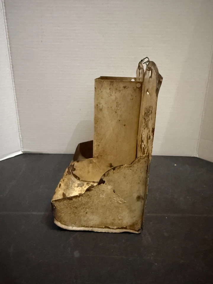 Antiguo soporte de metal publicitario American Furniture Co Denver Colorado Foto 3 de 4