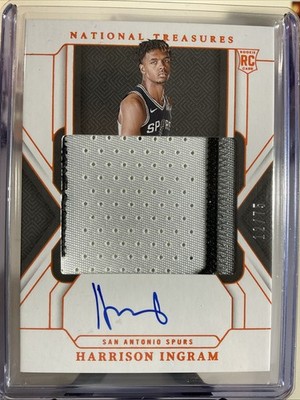 2024 Panini National Treasures - Rookie Patch Autographs Harrison Ingram /75