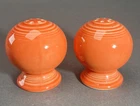 Fiestaware Persimmon Salt And Pepper Set Homer Laughlin USA Fiesta