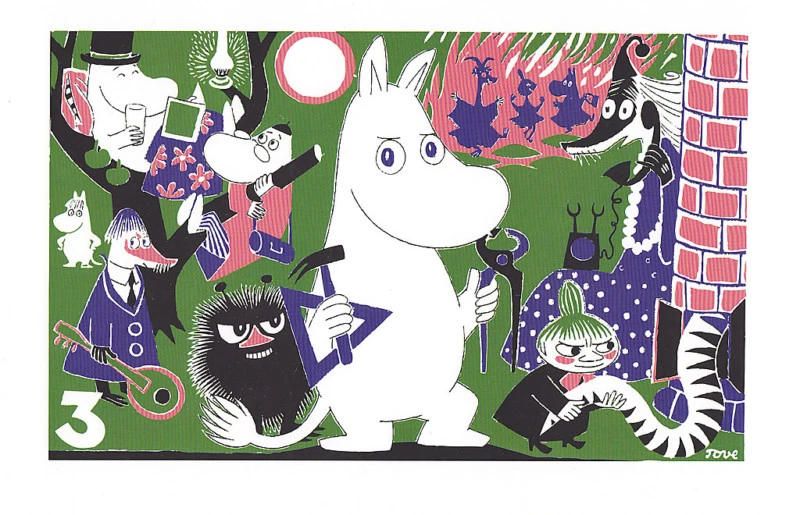 Moomin In A Meadow Poster - Schwarz - Postery - Home All H&M DE