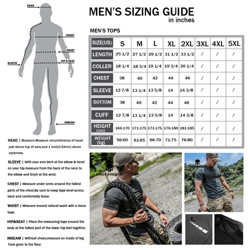 Camiseta táctica para hombre Emerson manga corta aire libre secado rápido gimnasio camisa senderismo - Imagen 5 de 14