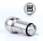 Silver 2 Port USB Quick Fast Car Charger 4.2A Cigarette Lighter Emergency Hammer