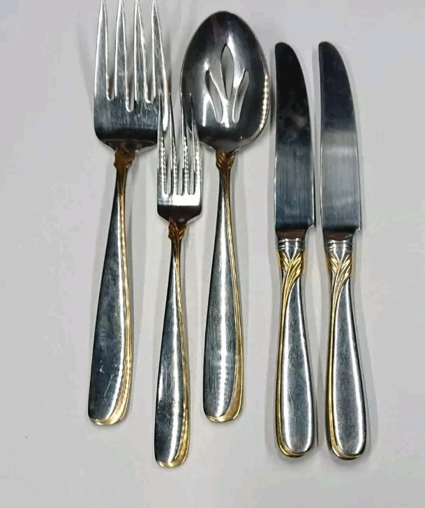 Yamazaki Affair Gold Flatware Lot 5 Pc