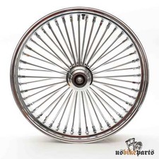 21x3, 5 " Big Fat King Spoke Rim, Chrome - Front, 1x Flange - Bearing 3/4 Inch