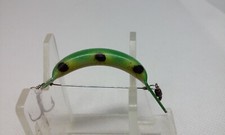 Vintage LUHR JENSEN DOO DADDS T3 Green Frog 1 3/4" Metal Crankbait Fishing Lure