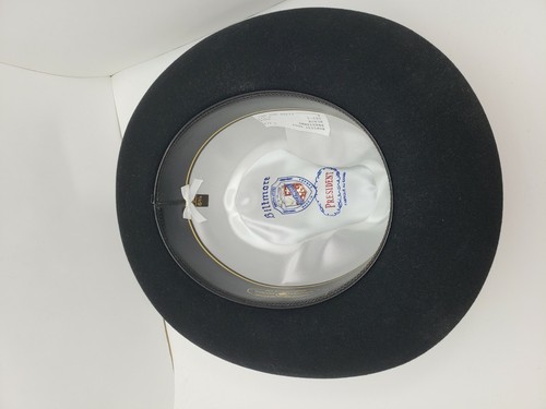 BILTMORE PRESIDENT SOMBRERO DE FIELTRO DE PIEL FEDORA NEGRO HECHO EN CANADÁ - Imagen 6 de 8