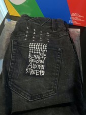 Ksubi Jeans Mens 29 Black Denim Distressed Bu...