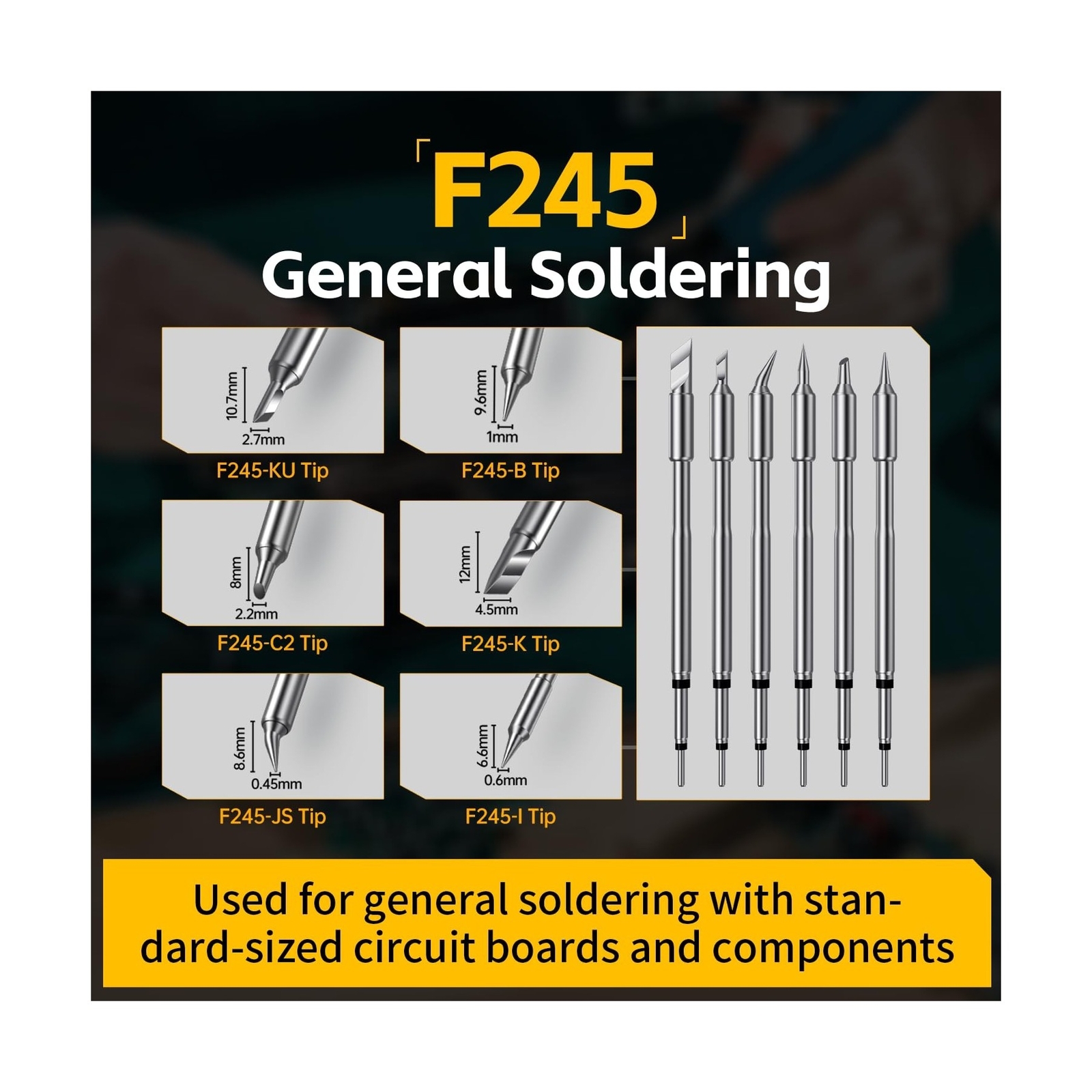 FNIRSI DWS-200 200W 245 Precision Digital Soldering Station Kit with 6 F245 S...