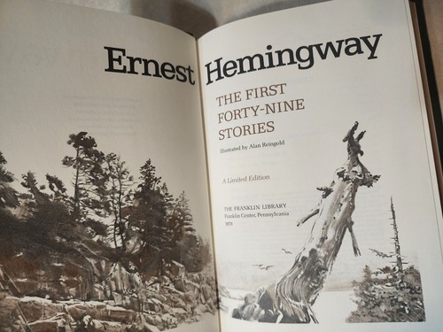 FIRST FORTY NINE STORIES Ernest Hemingway FRANKLIN LIBRARY 1st Edition LIMITED - Picture 5 of 8