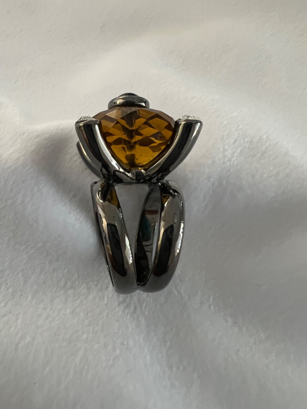 IMAN Global Chic Statement Ring Size 7 Citrine Be… - image 15