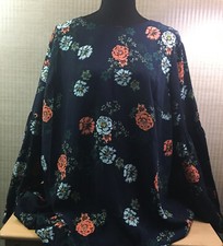 Merona Women's Dress Plus Size 2X Xavier Navy Floral Printed Wide Shift NWT