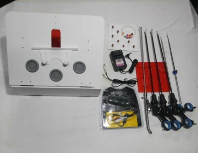 Laparoscopic Training Box Virtual Endo Trainer Foldable In Carry Instruments Set