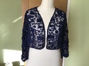 navy blue bolero cardigan
