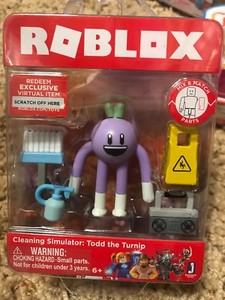 Details About Roblox Cleaning Simulator Todd The Turnip Figure With Virtual Item Code New - roblox bank simulator