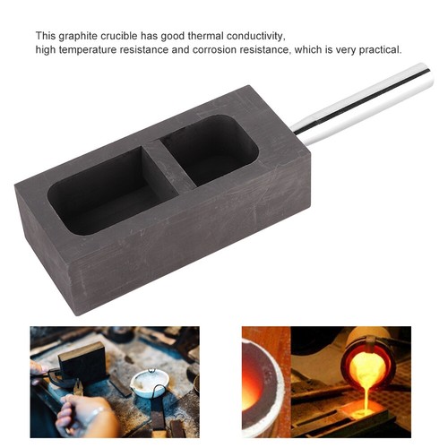 Roze Hagedis 10oz Grafiet Smeltkroes Ingot Bar Combo Mold voor Zilveren Gouden Smelten Gietgieten