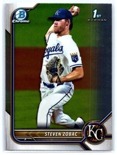 2022 Bowman Chrome 1st Base Card #BDC-101 Steven Zobac Kansas City Royals