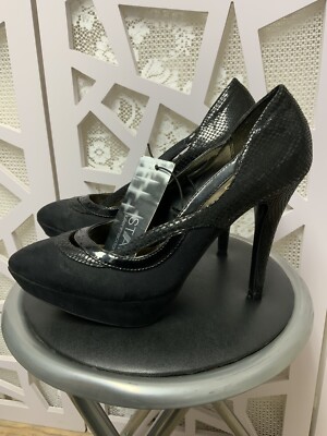 Schwarze High Heel Pumps Größe 6 Sterne von Julien Macdonald NEU