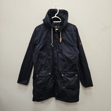 Barbour Beacon Whitmore Wax Waterproof Hood Coat Jacket Utility Blue Navy Uk 16