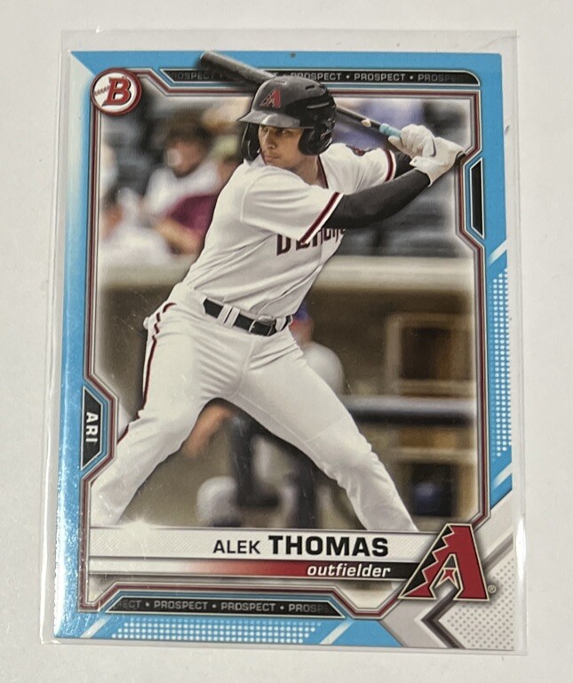 2021 Bowman Draft Paper Prospects Alek Thomas Light Blue Parallel