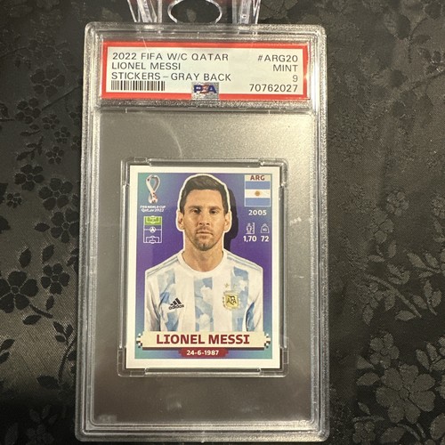 2022 Panini FIFA World Cup QATAR Sticker Lionel Messi PSA 9 mint