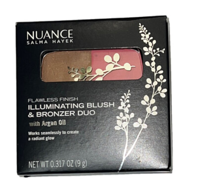 NUANCE BY SALMA HAYEK ILLLUMINATING BLUSH & BRONZER DUO  GOLDEN PINK #550