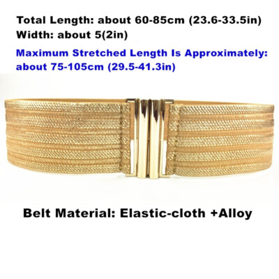 thick gold belt for dress XZQTIVE Metal Waist Belt Women Shiny Polished Mirror Gold Chain Belts Metallic Waistband Adjustable Body Link Dress Belts (Gold, 1.57'' Width) at Amazon Women's Clothing store