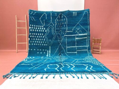 Moroccan rugs 7x10, Beni Ourain Rug, Berber carpet,  rug, bohemian rug, white - Picture 1 of 10