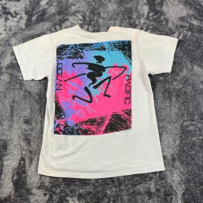 Vtg 90's Ocean Pacific Surf T-Shirt Single Stitch Gray Multicolor