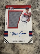 2017 PANINI STARS & STRIPES SILHOUETTE SIGNATURES HANS CROUSE #192 AUTO JSY /49
