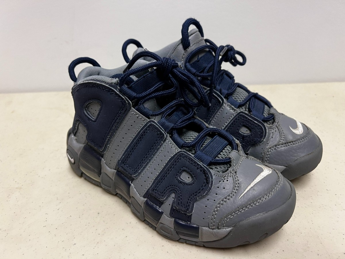 Size 2.5 (PS) - Nike Air More Uptempo Mid Cool Grey Midnight Navy