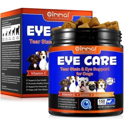 Oimmal Eye Care Soft Chews Treats for Dogs EYE SUPPORT FOR DOGS - 150 Beef Chews