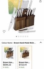 DALSTRONG Knife Set Block - Gladiator Series Colossal Knife Set 18 Pc White Hand