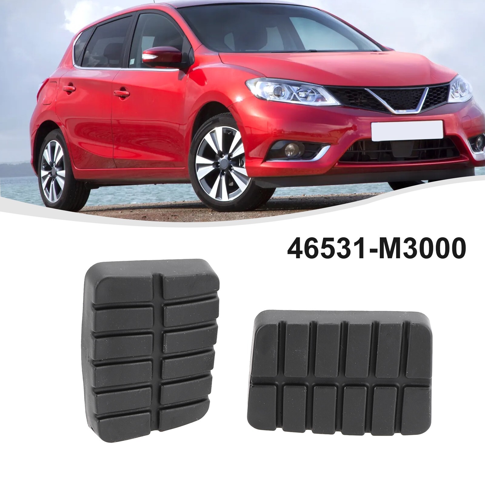 Pair Brake And Clutch Pedal Pads for Nissan Truck D21 Hardbody Standard