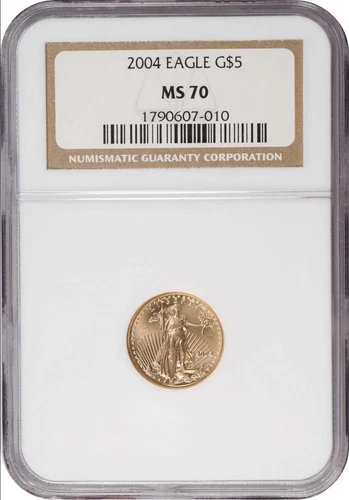 2004 $5 1/10 Oz GOLD American Eagle NGC MS70