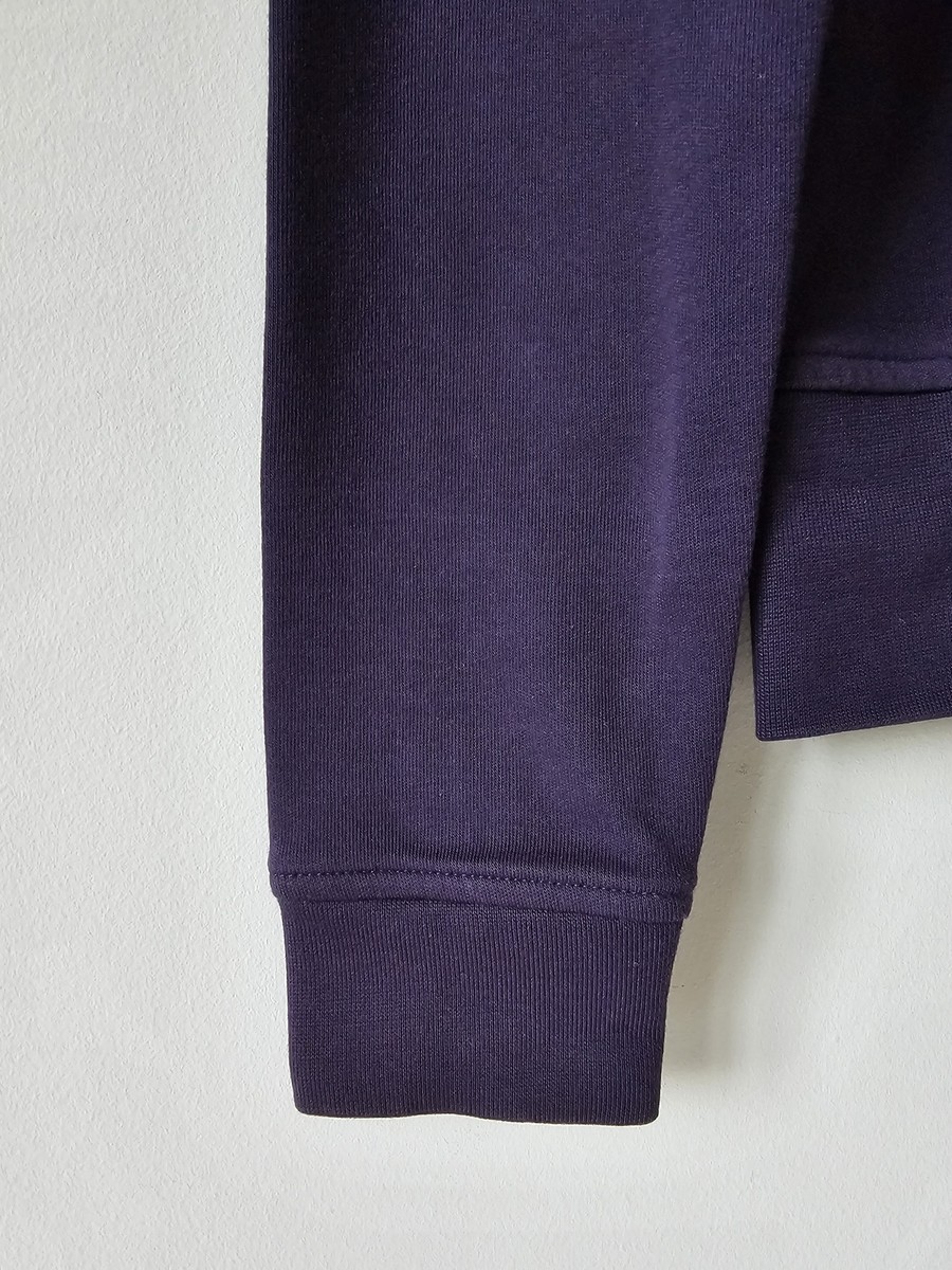 BURBERRY BRIT Purple Half Zip Pullover 100% Cotton Sweater BURBERRY BRIT Purple Half Zip Pullover 100% Cotton Sweater