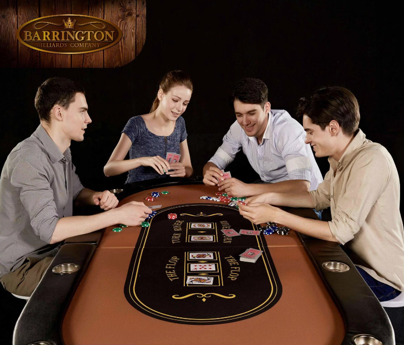 Barrington Billiards 10-Player Poker Table Casino Style Foldable