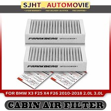 2Pcs Cabin Air Filter for BMW X3 F25 X4 F26 2010-2018 2.0L 3.0L 164 x 90 x 30 mm