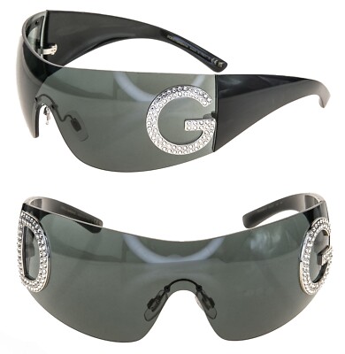 DOLCE & GABBANA Reedition 2298 Black DG Crystal Logo Shield DOLCE & GABBANA Reedition 2298 Black DG Crystal Logo Shield