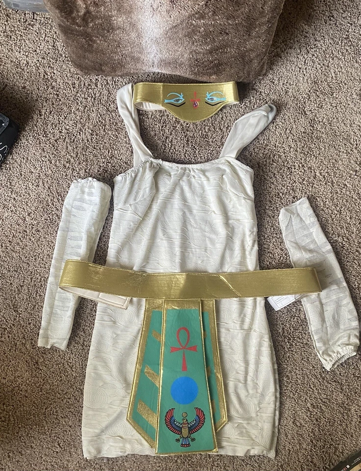 Disfraz de Halloween Delicious of NY Mummy Momie Talla Grande L Cinturón Vestido Pieza para la Cabeza Foto 3 de 3