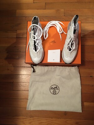Hermes AUTHENTIC Sneakers Femme Action size 38 STRETCH NEW IN BOX $960 retail