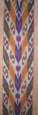 11 Yard HAND MADE UZBEK Natural 100 COTTON IKAT FABRIC 8945