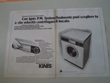 advertising Pubblicità 1975 LAVATRICE IGNIS P.M. SYSTEM
